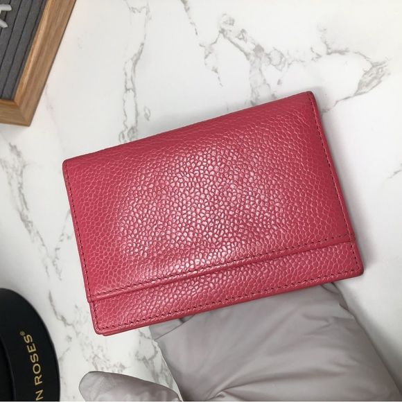 SOLD Chanel CC Pink Caviar Leather Card holder Case Wallet - Picture 7 of 13